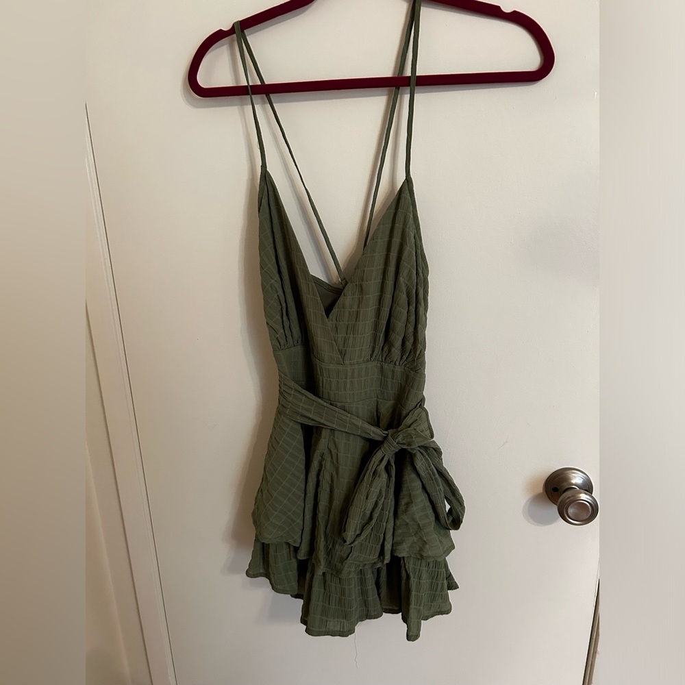 Green Flowing Romper
